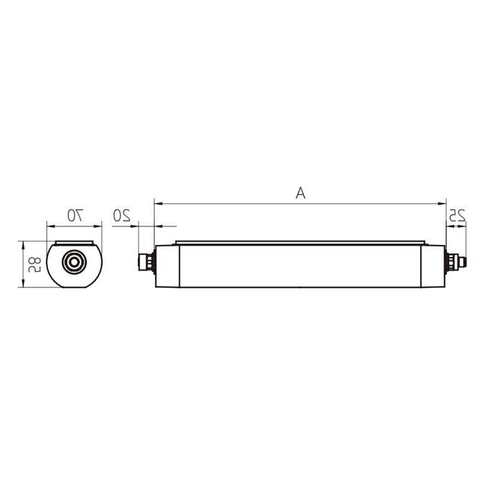 功率42W、尺寸A=1070 mm x 70 mm、MQAL-84-SDN、A70161